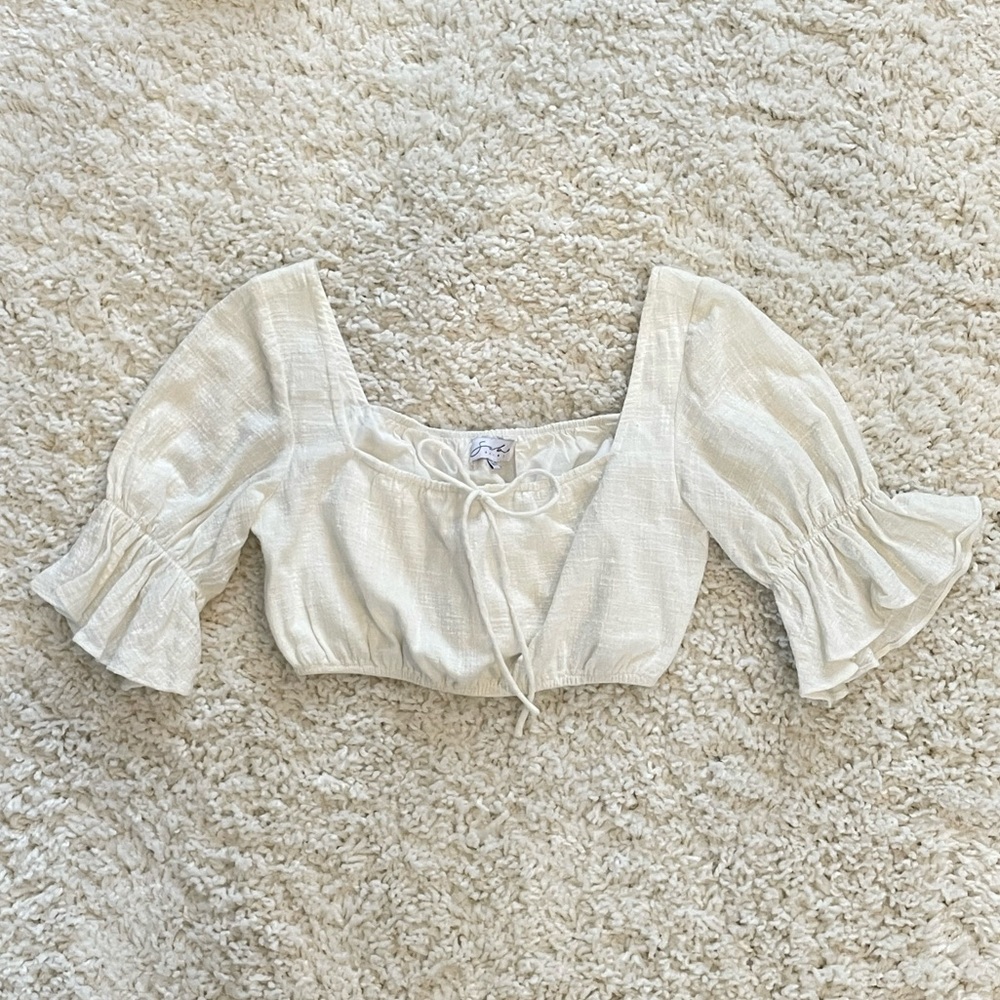 White crop top